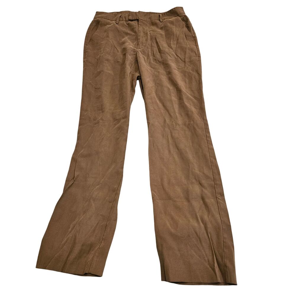 A New Day Women's Olive Straight Leg Career Dress Pants Elastic Waist 12P